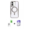 MARSİLYAN™- iPhone 16 Kılıf Yadigar Klasik Özel Seri - Siyah Bilvis 5in1 3D Magic Cam Ekran Koruyucu + Raze Metal Kamera Lens - BZ