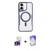MARSİLYAN™- iPhone 16 Kılıf Yadigar Klasik Özel Seri - Siyah Bilvis 5in1 3D Magic Cam Ekran Koruyucu + Bilvis Titan Kamera Lens - YL