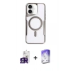 MARSİLYAN™- iPhone 16 Kılıf Yadigar Klasik Özel Seri - Siyah Bilvis 5in1 3D Magic Cam Ekran Koruyucu + Bilvis Titan Kamera Lens - YL