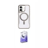 MARSİLYAN™- iPhone 16 Kılıf Yadigar Klasik Özel Seri - Siyah Bilvis 5in1 5D Magic Hayalet Cam Ekran Koruyucu
