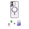 MARSİLYAN™- iPhone 16 Kılıf Yadigar Klasik Özel Seri - Siyah Bilvis 5in1 5D Magic Hayalet Cam Ekran Koruyucu + Raze Metal Kamera Lens - PE