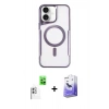 MARSİLYAN™- iPhone 16 Kılıf Yadigar Klasik Özel Seri - Siyah Bilvis 5in1 5D Magic Hayalet Cam Ekran Koruyucu + Raze Metal Kamera Lens - BZ