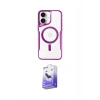 MARSİLYAN™- iPhone 16 Kılıf Yadigar Klasik Özel Seri - Siyah Bilvis 5in1 5D Magic Hayalet Cam Ekran Koruyucu