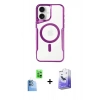 MARSİLYAN™- iPhone 16 Kılıf Yadigar Klasik Özel Seri - Siyah Bilvis 5in1 5D Magic Hayalet Cam Ekran Koruyucu + Raze Metal Kamera Lens - LT
