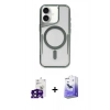 MARSİLYAN™- iPhone 16 Kılıf Yadigar Klasik Özel Seri - Siyah Bilvis 5in1 5D Magic Hayalet Cam Ekran Koruyucu + Bilvis Titan Kamera Lens - SH