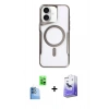 MARSİLYAN™- iPhone 16 Kılıf Yadigar Klasik Özel Seri - Siyah Bilvis 5in1 5D Magic Hayalet Cam Ekran Koruyucu + Raze Metal Kamera Lens - LT