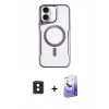 MARSİLYAN™- iPhone 16 Kılıf Yadigar Klasik Özel Seri - Siyah Bilvis 5in1 5D Magic Hayalet Cam Ekran Koruyucu + PVD Metal Kamera Lens - YL