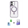 MARSİLYAN™- iPhone 16 Kılıf Yadigar Klasik Özel Seri - Siyah Bilvis 5in1 5D Magic Hayalet Cam Ekran Koruyucu + Raze Metal Kamera Lens - LT