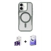 MARSİLYAN™- iPhone 16 Kılıf Yadigar Klasik Özel Seri - Siyah Bilvis 5in1 5D Magic Hayalet Cam Ekran Koruyucu + Yeşil Bilvis Titan Kamera Lens