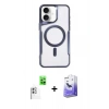 MARSİLYAN™- iPhone 16 Kılıf Yadigar Klasik Özel Seri - Siyah Bilvis 5in1 5D Magic Hayalet Cam Ekran Koruyucu + Raze Metal Kamera Lens - BZ