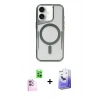 MARSİLYAN™- iPhone 16 Kılıf Yadigar Klasik Özel Seri - Siyah Bilvis 5in1 5D Magic Hayalet Cam Ekran Koruyucu + Raze Metal Kamera Lens - PE