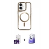 MARSİLYAN™- iPhone 16 Kılıf Yadigar Klasik Özel Seri - Siyah Bilvis 5in1 5D Magic Hayalet Cam Ekran Koruyucu + Yeşil Bilvis Titan Kamera Lens