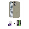MARSİLYAN™- iPhone 16 Kılıf Yankı Form Serisi - Şeffaf 360 Full Body Arka Koruyucu + Bilvis Titan Kamera Lens - GS