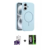 MARSİLYAN™- iPhone 16 Kılıf Yankı Form Serisi - Şeffaf 360 Full Body Arka Koruyucu + Bilvis Titan Kamera Lens - YL