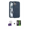 MARSİLYAN™- iPhone 16 Kılıf Yankı Form Serisi - Şeffaf 360 Full Body Arka Koruyucu + Bilvis Titan Kamera Lens - SH
