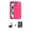 MARSİLYAN™- iPhone 16 Kılıf Yankı Form Serisi - Şeffaf 360 Full Body Arka Koruyucu + Bilvis Titan Kamera Lens - SH