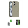 MARSİLYAN™- iPhone 16 Kılıf Yankı Form Serisi - Şeffaf 360 Full Body Arka Koruyucu + Raze Metal Kamera Lens - SH