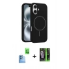 MARSİLYAN™- iPhone 16 Kılıf Yankı Form Serisi - Şeffaf 360 Full Body Arka Koruyucu + Raze Metal Kamera Lens - LT
