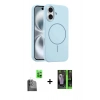 MARSİLYAN™- iPhone 16 Kılıf Yankı Form Serisi - Şeffaf 360 Full Body Arka Koruyucu + Raze Metal Kamera Lens - SH