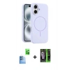 MARSİLYAN™- iPhone 16 Kılıf Yankı Form Serisi - Şeffaf 360 Full Body Arka Koruyucu + Raze Metal Kamera Lens - LT