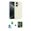 MARSİLYAN™- iPhone 16 Kılıf Yankı Form Serisi - Şeffaf 360 Full Body Arka Koruyucu + Raze Metal Kamera Lens - LT