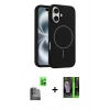 MARSİLYAN™- iPhone 16 Kılıf Yankı Form Serisi - Şeffaf 360 Full Body Arka Koruyucu + Raze Metal Kamera Lens - SH