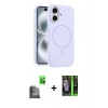 MARSİLYAN™- iPhone 16 Kılıf Yankı Form Serisi - Şeffaf 360 Full Body Arka Koruyucu + Raze Metal Kamera Lens - SH