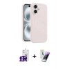 MARSİLYAN™- iPhone 16 Kılıf Yankı Form Serisi - Şeffaf Pasifik Cam Ekran Koruyucu + Bilvis Titan Kamera Lens - GS