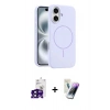 MARSİLYAN™- iPhone 16 Kılıf Yankı Form Serisi - Şeffaf Pasifik Cam Ekran Koruyucu + Bilvis Titan Kamera Lens - SH