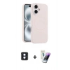MARSİLYAN™- iPhone 16 Kılıf Yankı Form Serisi - Şeffaf Pasifik Cam Ekran Koruyucu + PVD Metal Kamera Lens - MI