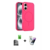 MARSİLYAN™- iPhone 16 Kılıf Yankı Form Serisi - Şeffaf Pasifik Cam Ekran Koruyucu + Raze Metal Kamera Lens - SH