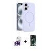 MARSİLYAN™- iPhone 16 Kılıf Yankı Form Serisi - Siyah 360 Mat Full Body Arka Koruyucu + Bilvis Titan Kamera Lens - YL