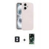 MARSİLYAN™- iPhone 16 Kılıf Yankı Form Serisi - Siyah 360 Mat Full Body Arka Koruyucu + PVD Metal Kamera Lens - MI