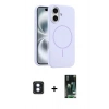 MARSİLYAN™- iPhone 16 Kılıf Yankı Form Serisi - Siyah 360 Mat Full Body Arka Koruyucu + PVD Metal Kamera Lens - MI