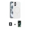MARSİLYAN™- iPhone 16 Kılıf Yankı Form Serisi - Siyah 360 Mat Full Body Arka Koruyucu + PVD Metal Kamera Lens - MI
