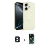 MARSİLYAN™- iPhone 16 Kılıf Yankı Form Serisi - Siyah 360 Mat Full Body Arka Koruyucu + PVD Metal Kamera Lens - MI