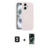 MARSİLYAN™- iPhone 16 Kılıf Yankı Form Serisi - Siyah 360 Mat Full Body Arka Koruyucu + PVD Metal Kamera Lens - PE
