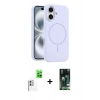 MARSİLYAN™- iPhone 16 Kılıf Yankı Form Serisi - Siyah 360 Mat Full Body Arka Koruyucu + Raze Metal Kamera Lens - BZ