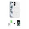 MARSİLYAN™- iPhone 16 Kılıf Yankı Form Serisi - Siyah 360 Mat Full Body Arka Koruyucu + Raze Metal Kamera Lens - BZ