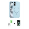 MARSİLYAN™- iPhone 16 Kılıf Yankı Form Serisi - Siyah 360 Mat Full Body Arka Koruyucu + Raze Metal Kamera Lens - BZ