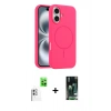 MARSİLYAN™- iPhone 16 Kılıf Yankı Form Serisi - Siyah 360 Mat Full Body Arka Koruyucu + Raze Metal Kamera Lens - BZ