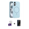 MARSİLYAN™- iPhone 16 Kılıf Yankı Form Serisi - Siyah 3D Antistatik Hayalet Cam Ekran Koruyucu + Bilvis Titan Kamera Lens - PE