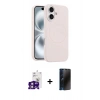 MARSİLYAN™- iPhone 16 Kılıf Yankı Form Serisi - Siyah 3D Antistatik Hayalet Cam Ekran Koruyucu + Bilvis Titan Kamera Lens - PE