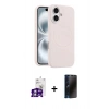 MARSİLYAN™- iPhone 16 Kılıf Yankı Form Serisi - Siyah 3D Antistatik Hayalet Cam Ekran Koruyucu + Bilvis Titan Kamera Lens - GS