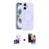MARSİLYAN™- iPhone 16 Kılıf Yankı Form Serisi - Siyah 3D Antistatik Mat Seramik Nano Ekran Koruyucu + Bilvis Titan Kamera Lens - GS