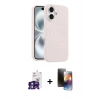 MARSİLYAN™- iPhone 16 Kılıf Yankı Form Serisi - Siyah 3D Antistatik Mat Seramik Nano Ekran Koruyucu + Bilvis Titan Kamera Lens - YL