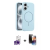 MARSİLYAN™- iPhone 16 Kılıf Yankı Form Serisi - Siyah 3D Antistatik Mat Seramik Nano Ekran Koruyucu + Bilvis Titan Kamera Lens - GS