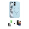 MARSİLYAN™- iPhone 16 Kılıf Yankı Form Serisi - Siyah 3D Antistatik Mat Seramik Nano Ekran Koruyucu + Raze Metal Kamera Lens - SH