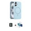 MARSİLYAN™- iPhone 16 Kılıf Yankı Form Serisi - Siyah 3D Antistatik Seramik Nano Ekran Koruyucu + PVD Metal Kamera Lens - YL