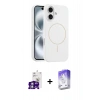 MARSİLYAN™- iPhone 16 Kılıf Yankı Form Serisi - Siyah Bilvis 5in1 3D Magic Cam Ekran Koruyucu + Bilvis Titan Kamera Lens - GS